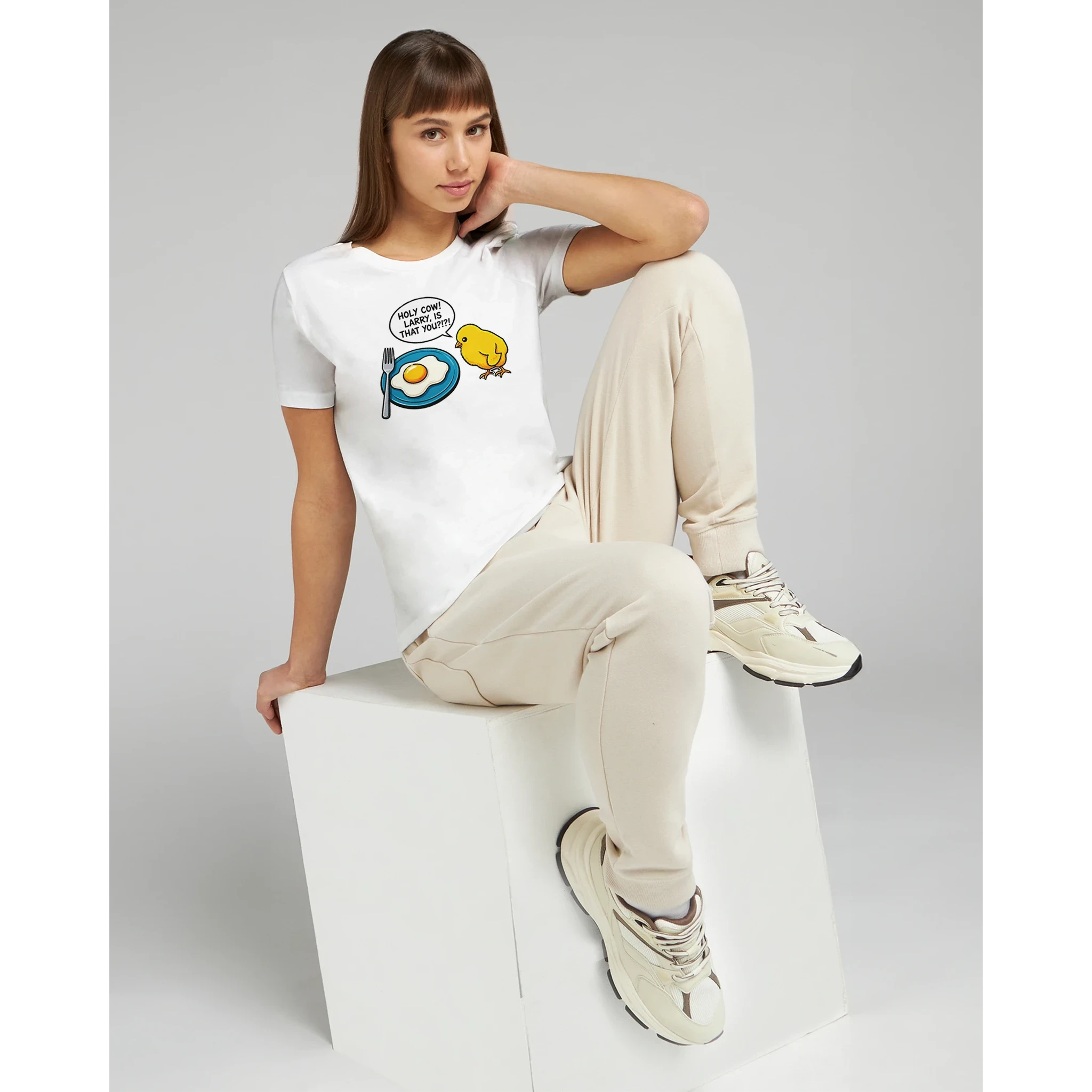 Women’s Funny Chick and Egg T-Shirt