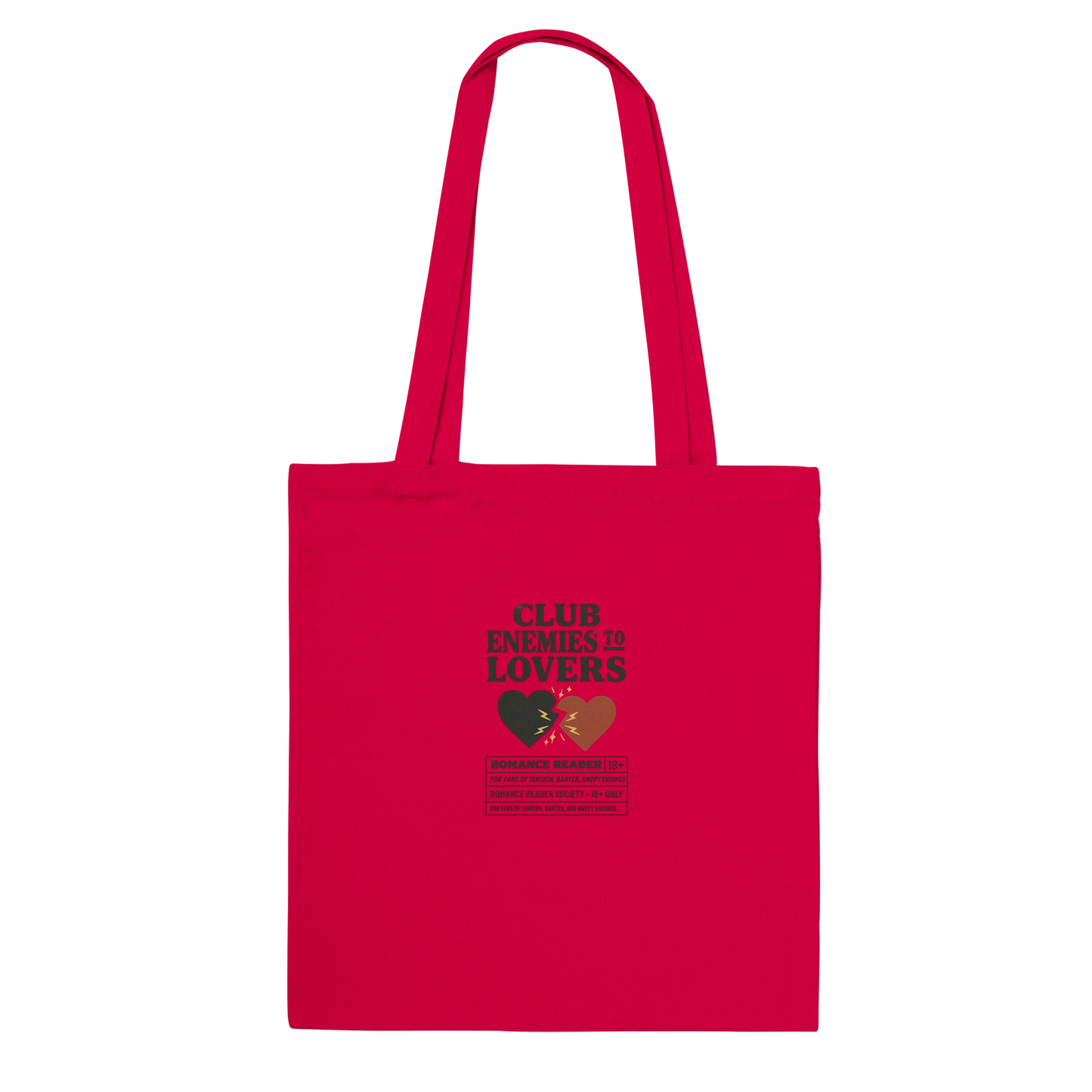 Enemies to Lovers Tote – Romance Reader Canvas Book Bag - F4 Custom Prints