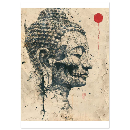 "Inner Buddha" Poster – Zen Urban Decay Wall Art (Multiple Sizes Available)