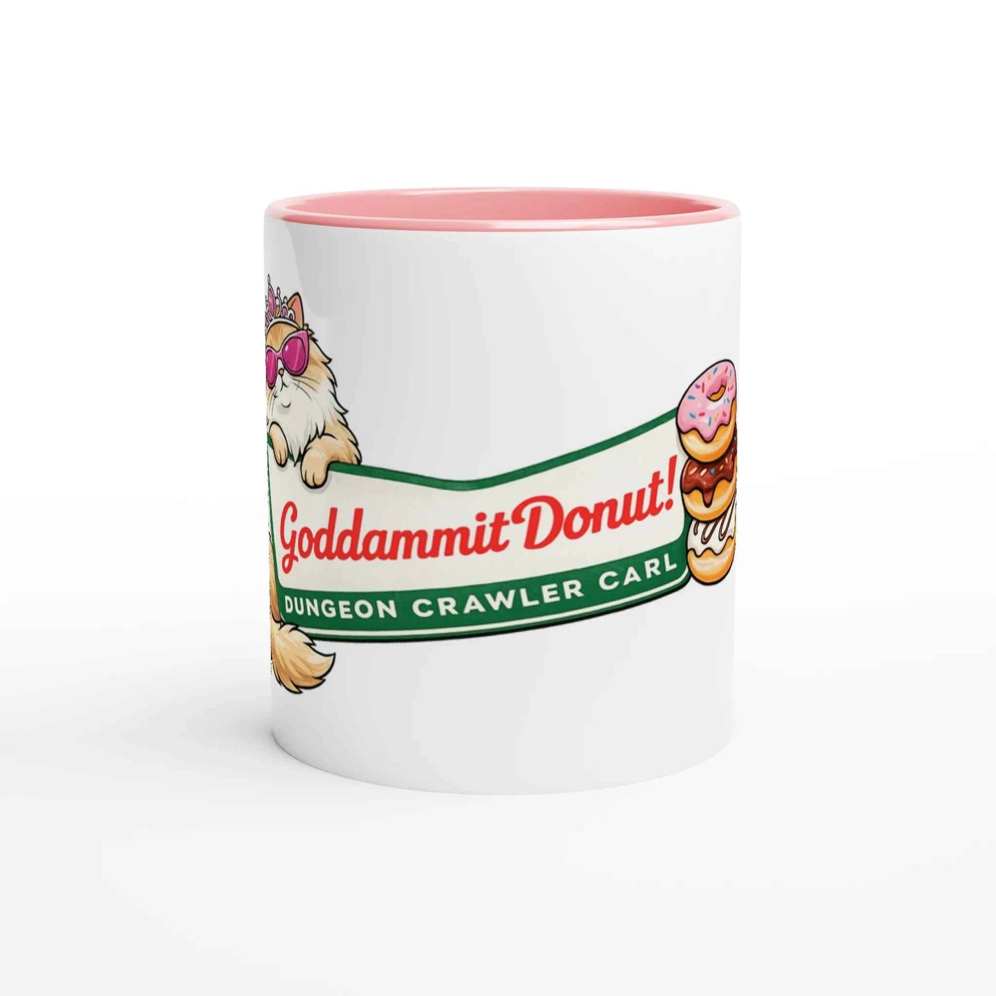 Goddammit Donut Dungeon Crawler Carl 11oz Coffee Mug with Color Inside