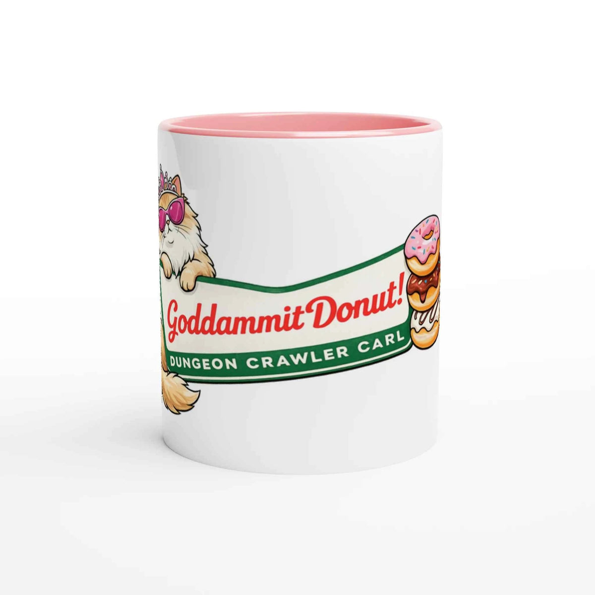 Goddammit Donut Dungeon Crawler Carl 11oz Coffee Mug with Color Inside