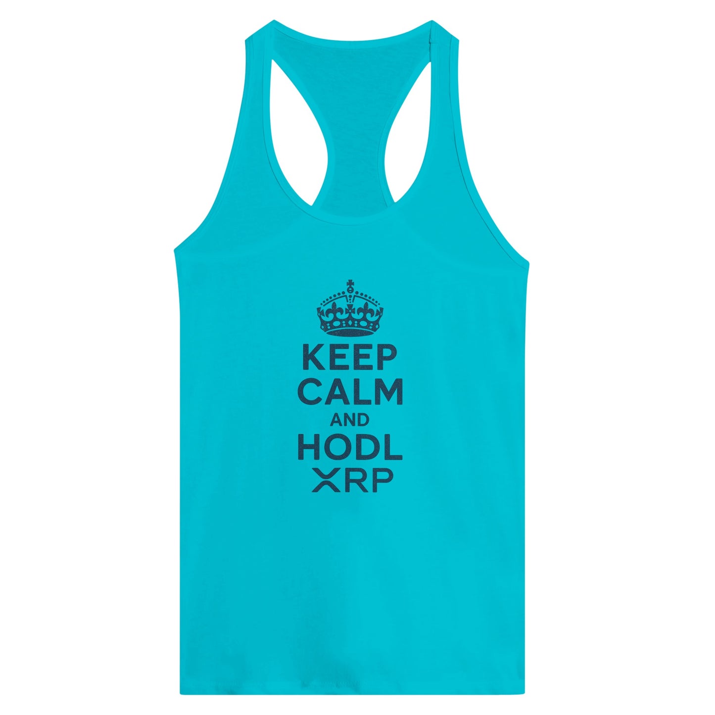 XRP Women’s Racerback Tank – Keep Calm & HODL Crypto Gear - F4 Custom Prints