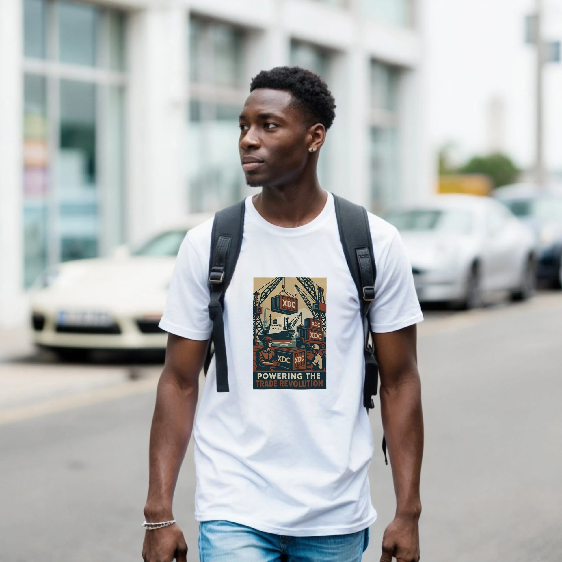 XDC Crypto Shirt – Powering Trade Revolution Retro Tee - F4 Custom Prints