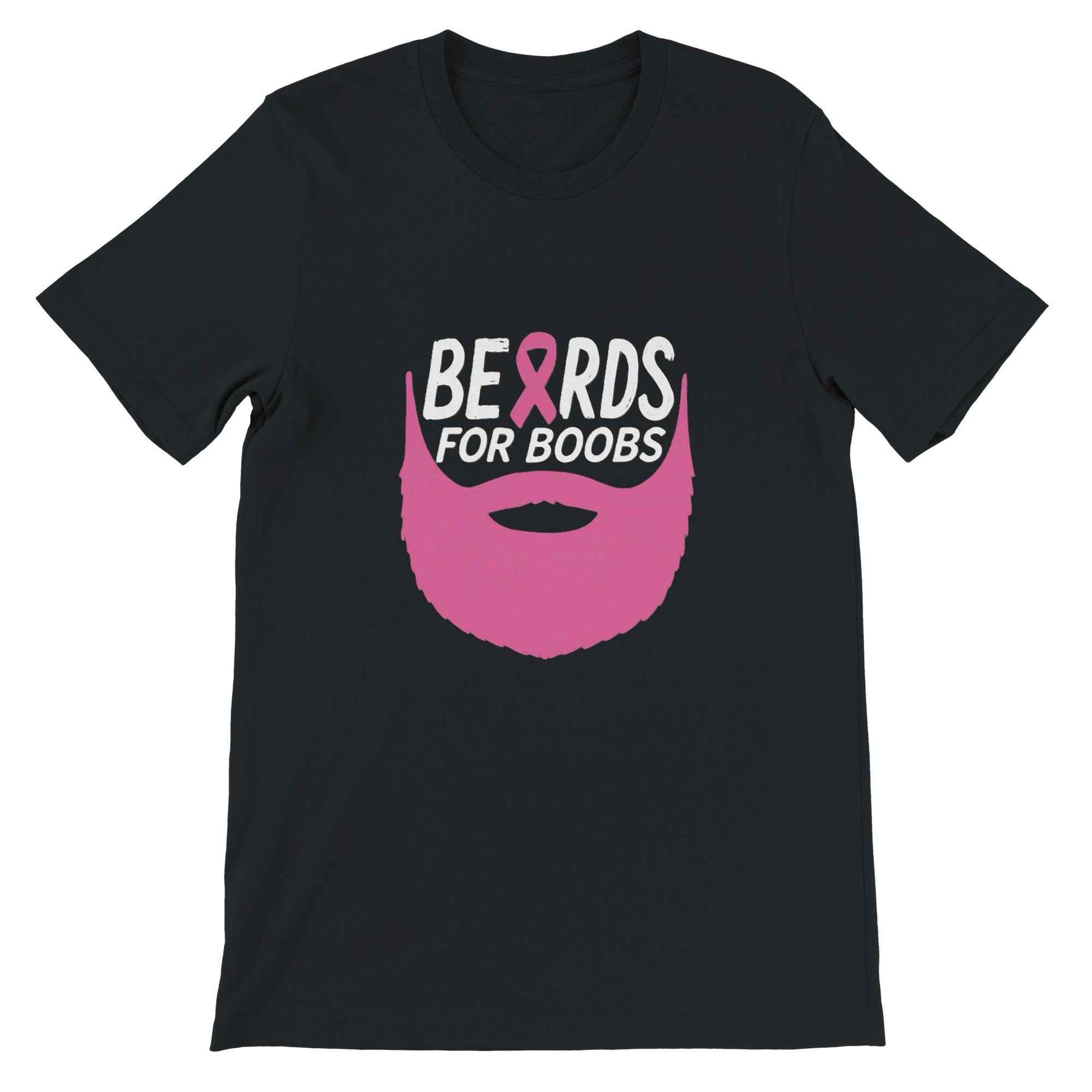 Beards For Boobs Awareness T-Shirt – Breast Cancer Support Tee - F4 Custom Prints