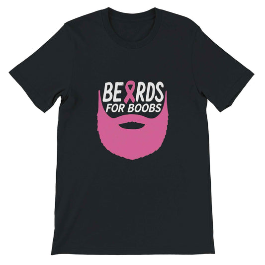 Beards For Boobs Awareness T-Shirt – Breast Cancer Support Tee - F4 Custom Prints