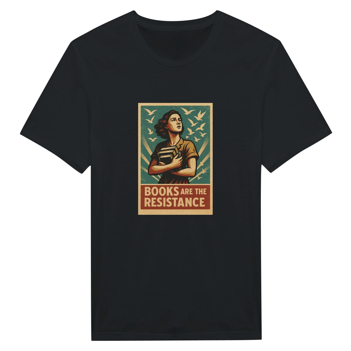Books Are The Resistance T-Shirt – Vintage Activist Art for Book Lovers - F4 Custom Prints
