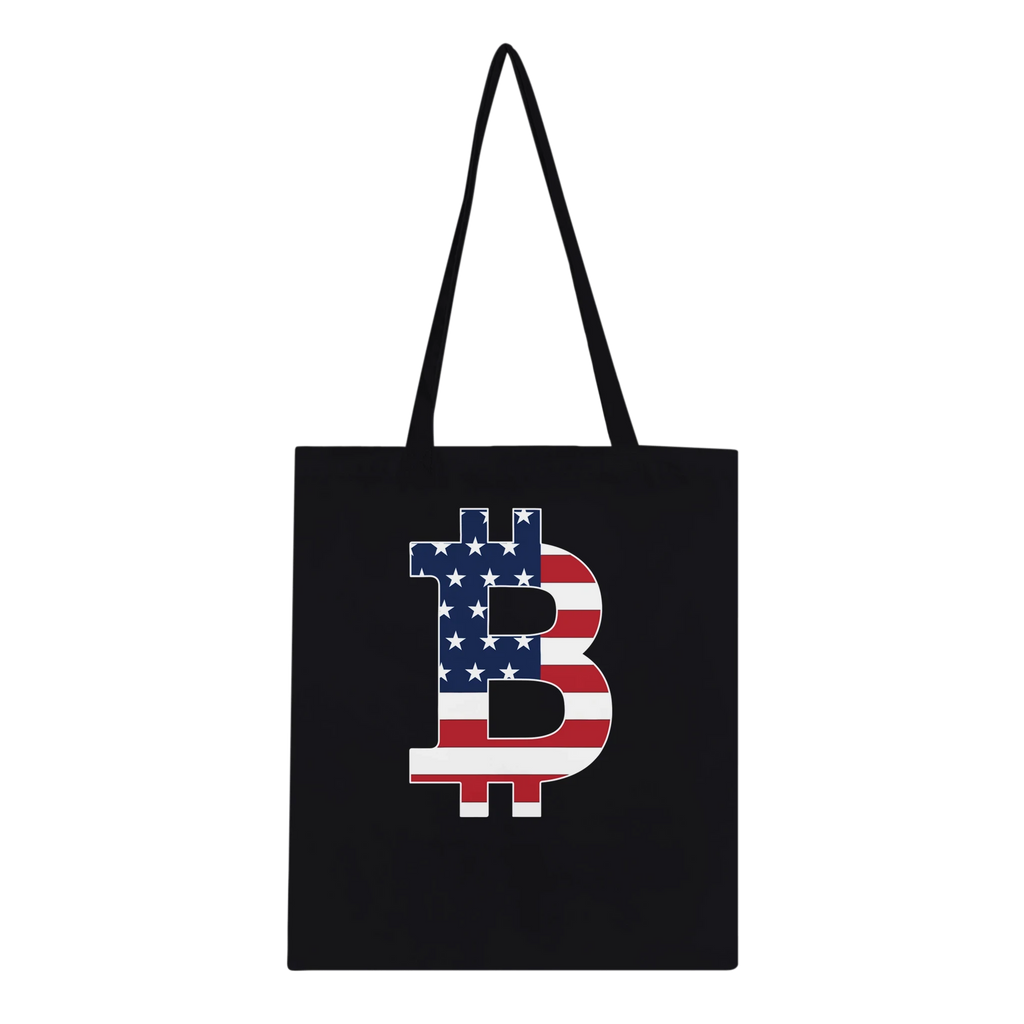 American Flag Bitcoin Tote Bag