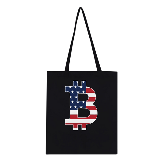 American Flag Bitcoin Tote Bag