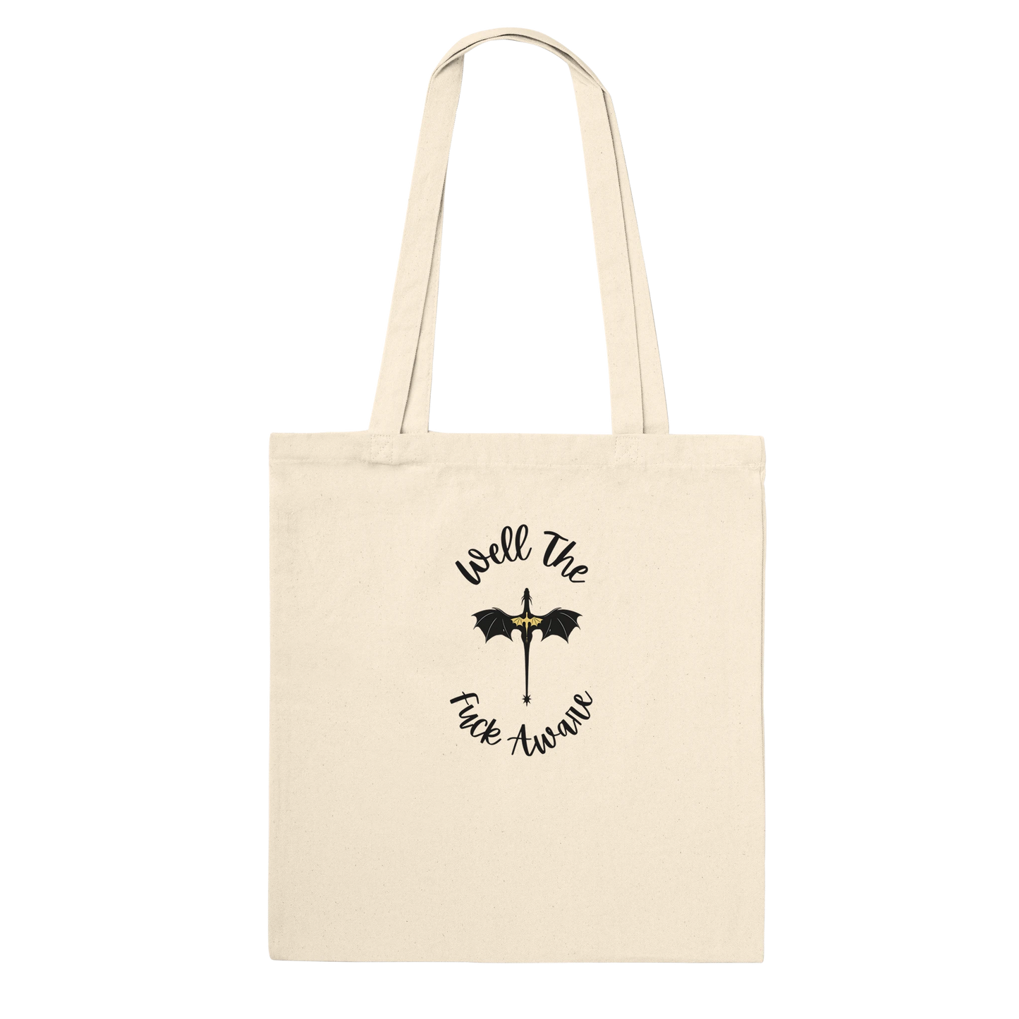 Well The Fuck Aware Tote Bag – Bookish Forth Wing Tote Bag - F4 Custom Prints