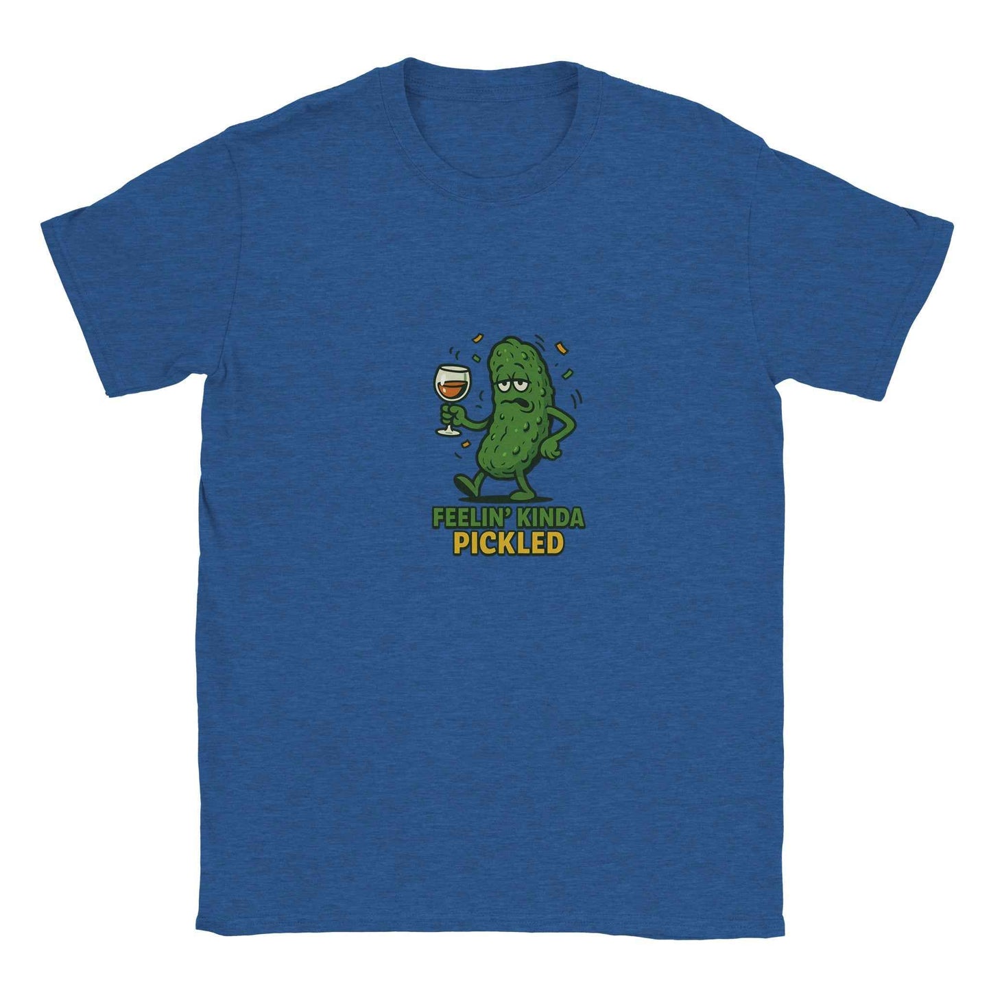 "Feelin' Kinda Pickled" Pickle T-Shirt – Humorous Tipsy Pickle Design Tee