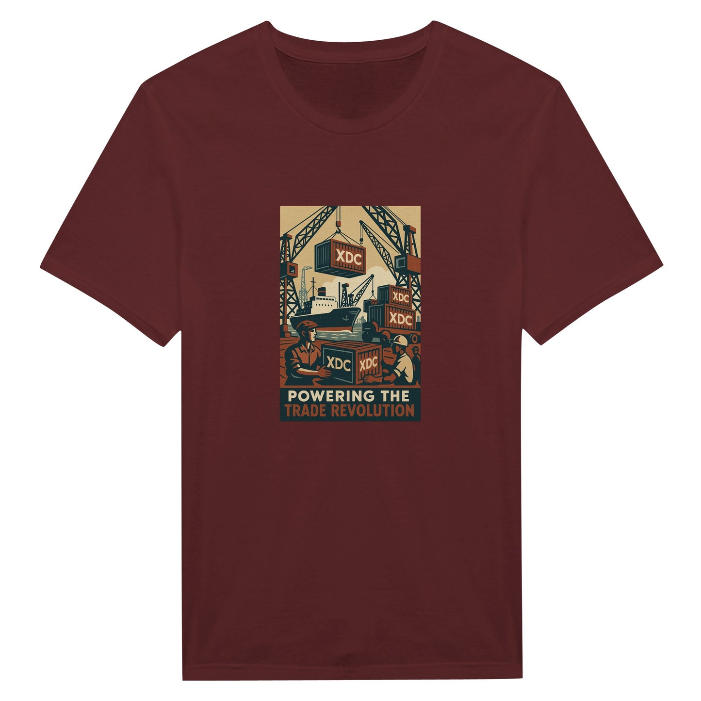 XDC Crypto Shirt – Powering Trade Revolution Retro Tee - F4 Custom Prints