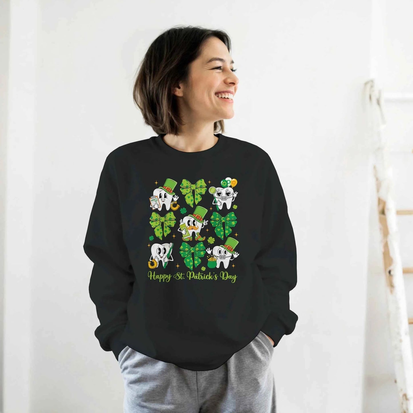 Happy St Patricks Day Teeth Sweatshirt