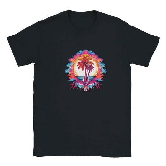Psychedelic Palm Sunset Graphic Tee – Premium Comfort & Bold Style for Everyday Wear
