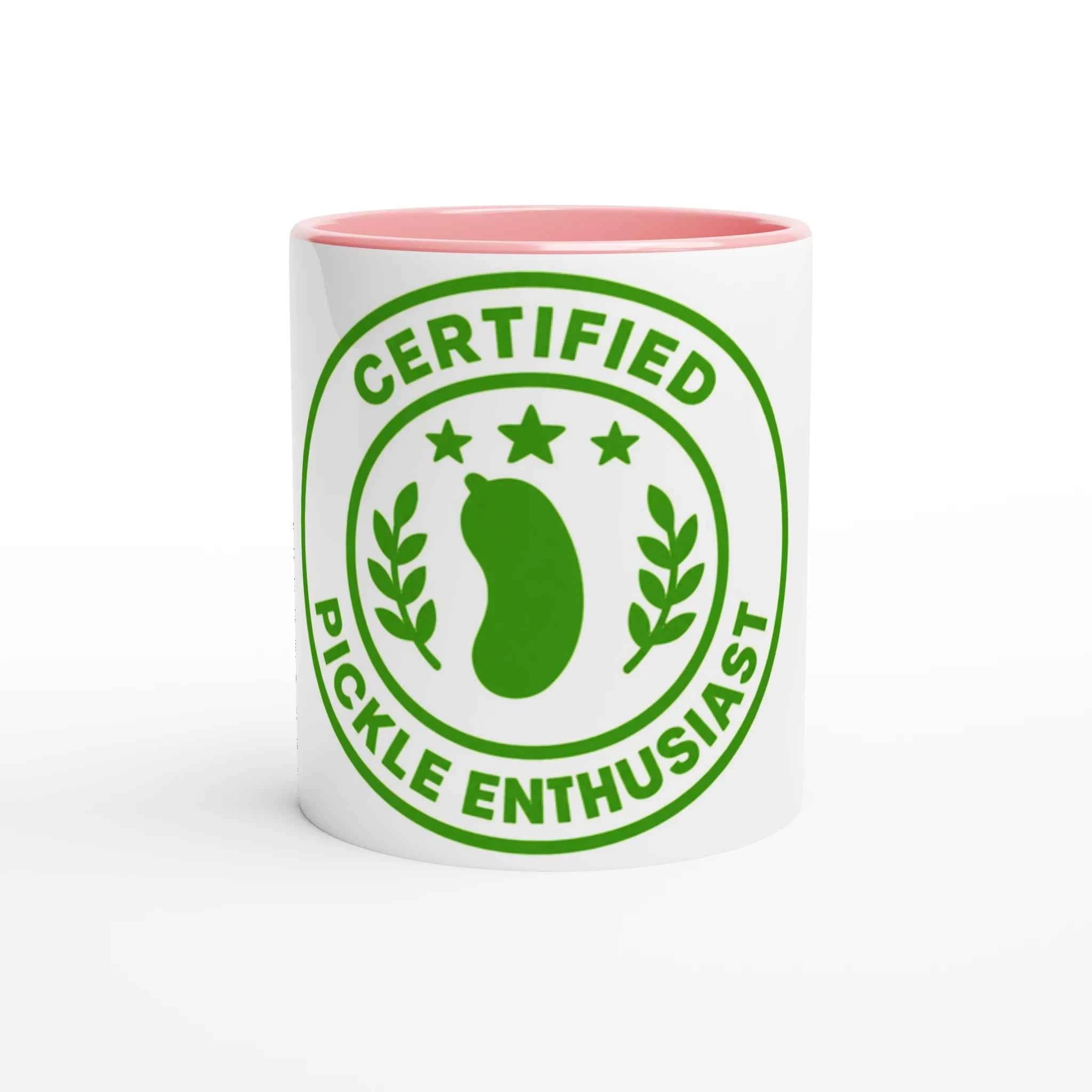 Certified Pickle Enthusiast 11oz Coffee Mug with Color Inside