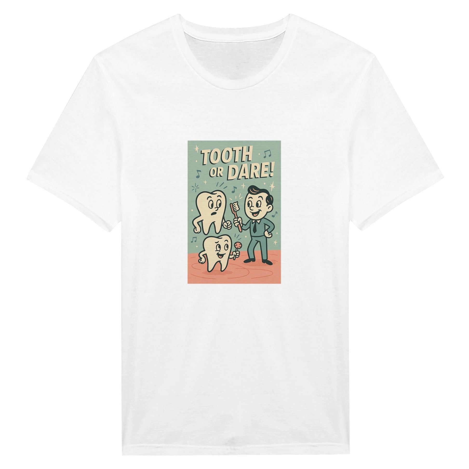Tooth or Dare T-Shirt – Retro Dental Theme Tee - F4 Custom Prints