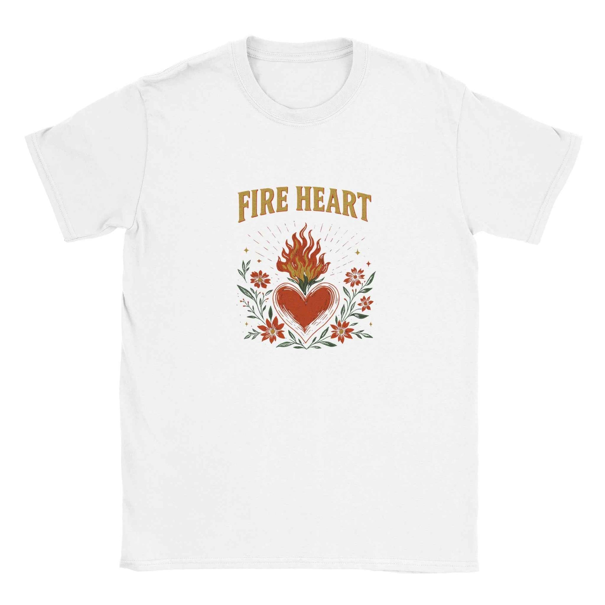 Fire Heart T-Shirt TOG – Fantasy Flame Graphic Tee - F4 Custom Prints