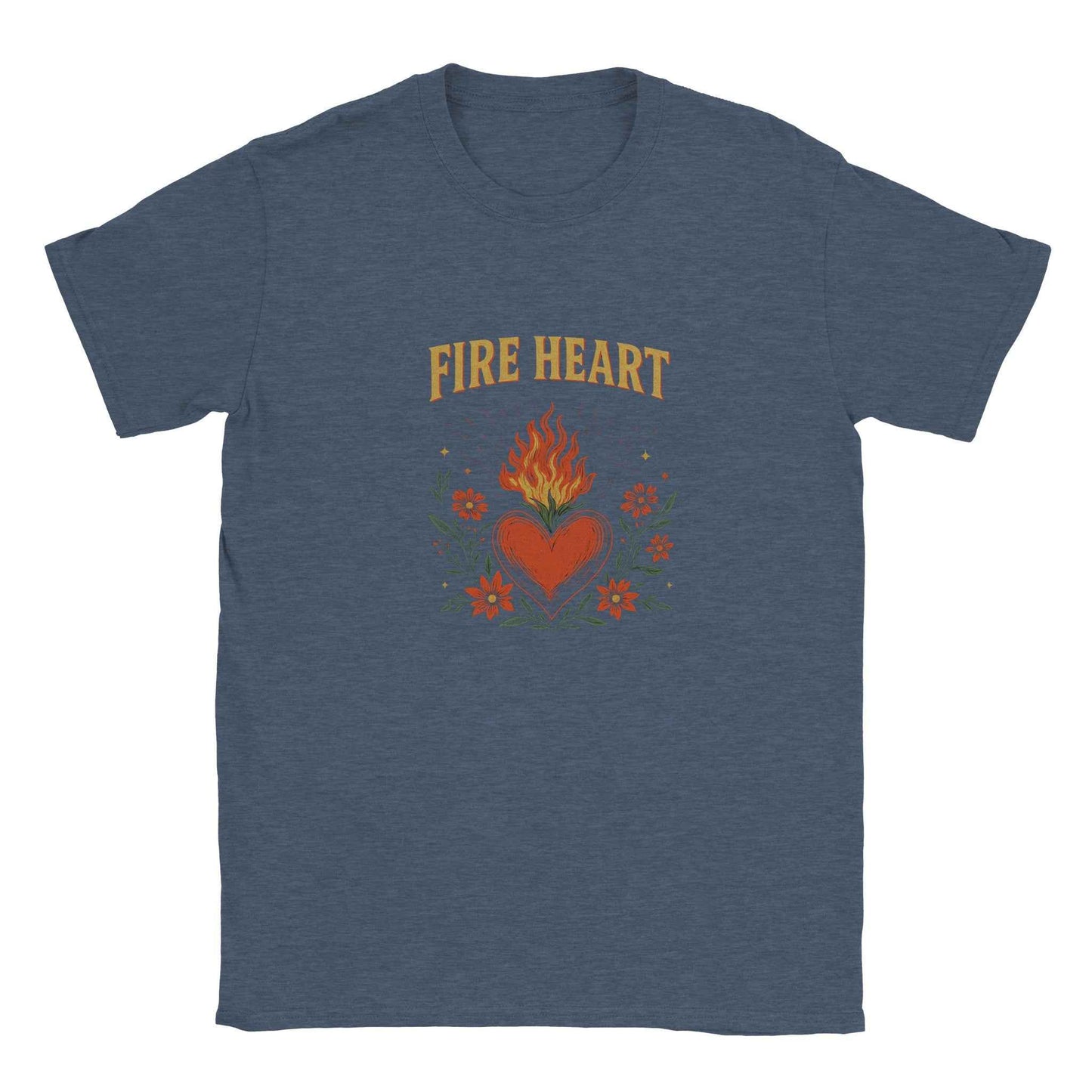 Fire Heart T-Shirt TOG – Fantasy Flame Graphic Tee - F4 Custom Prints