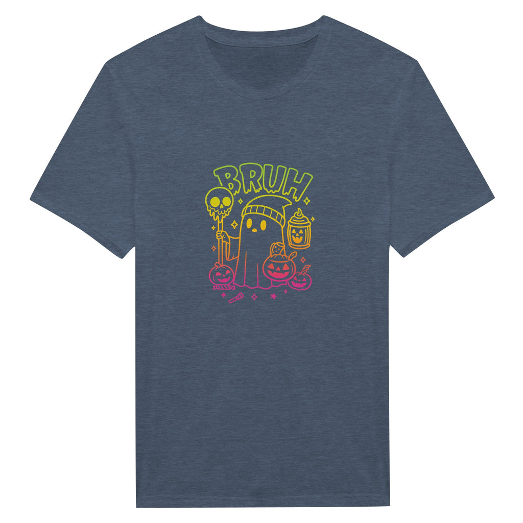 Bruh Halloween Ghost T-Shirt- Spooky Season Funny Meme Tee - F4 Custom Prints