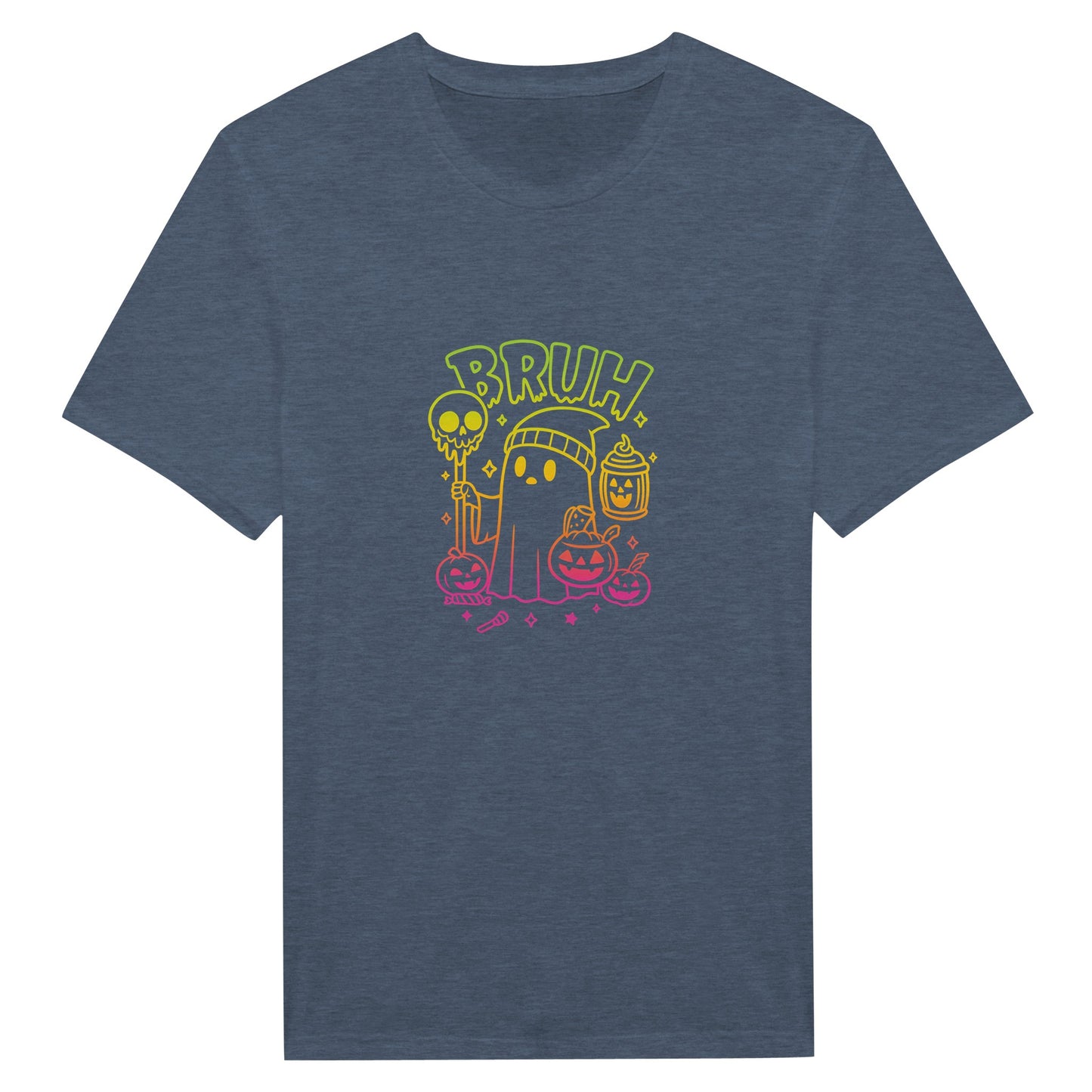 Bruh Halloween Ghost T-Shirt- Spooky Season Funny Meme Tee - F4 Custom Prints
