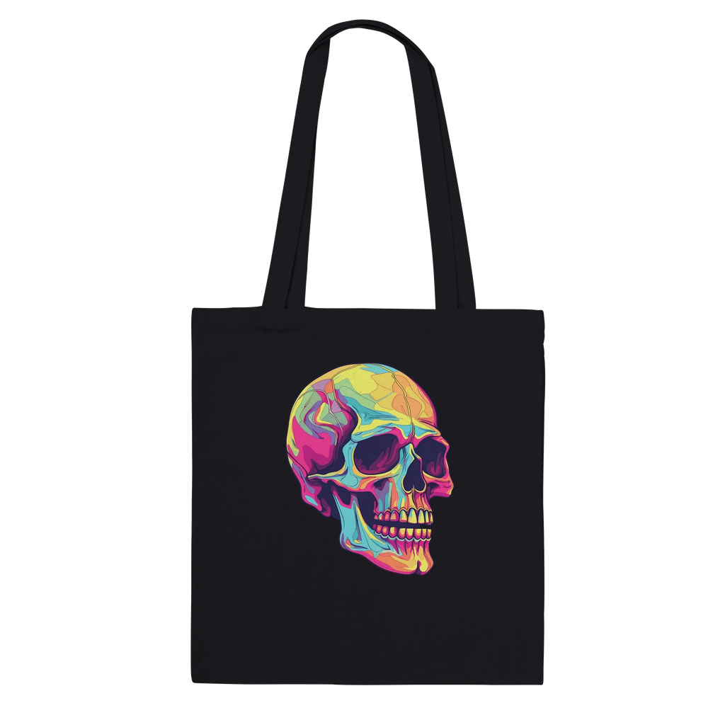 Neon Skull Tote Bag