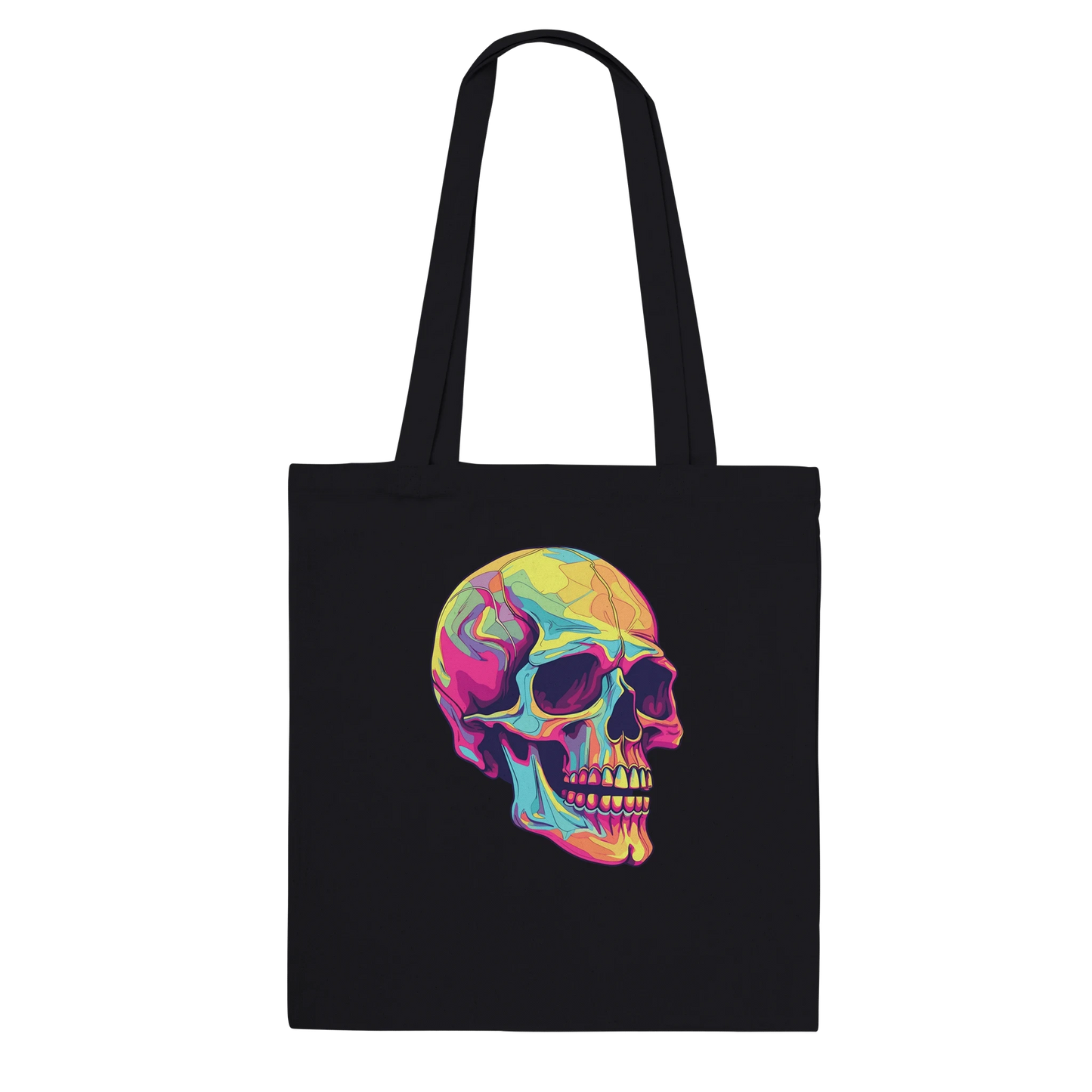 Neon Skull Tote Bag