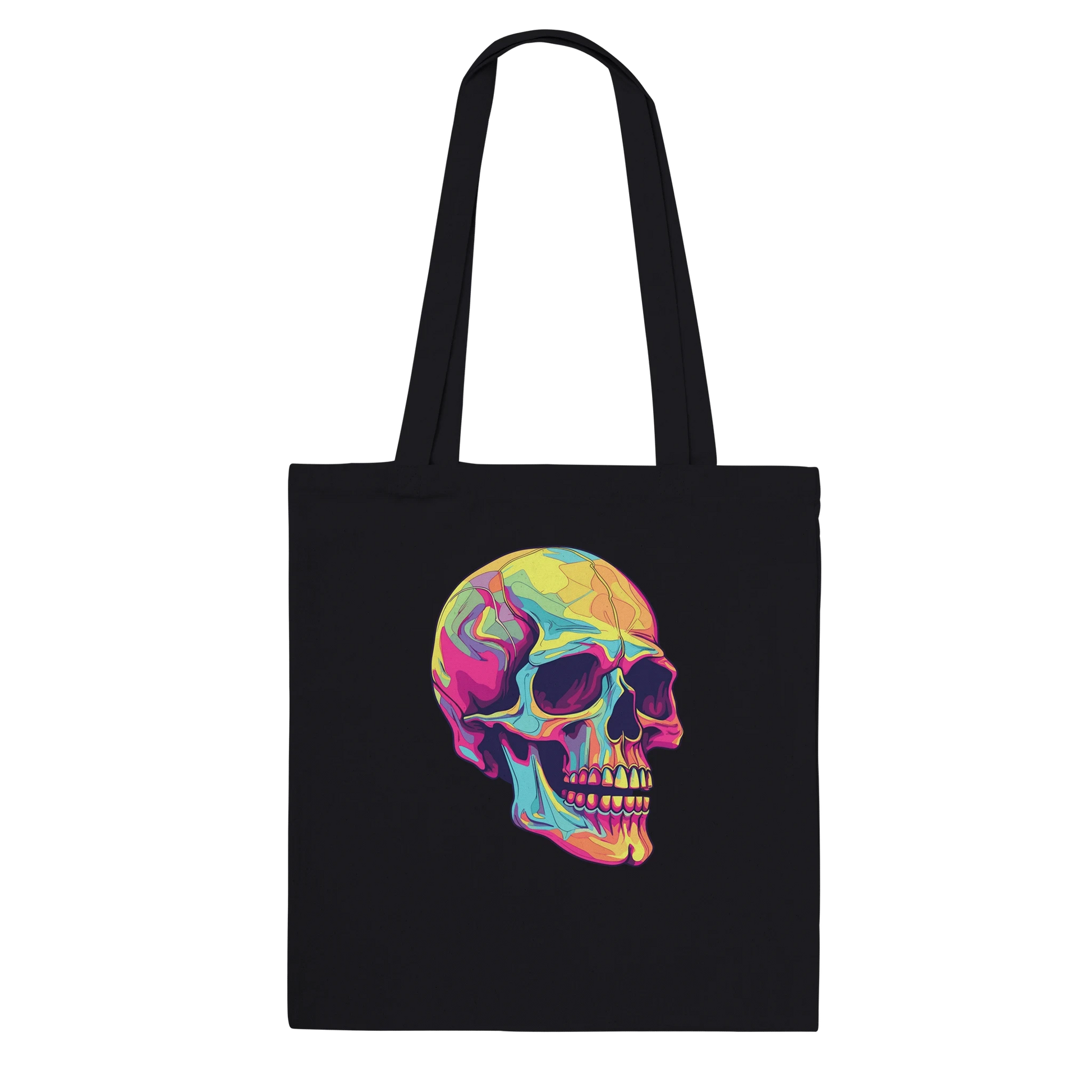 Neon Skull Tote Bag