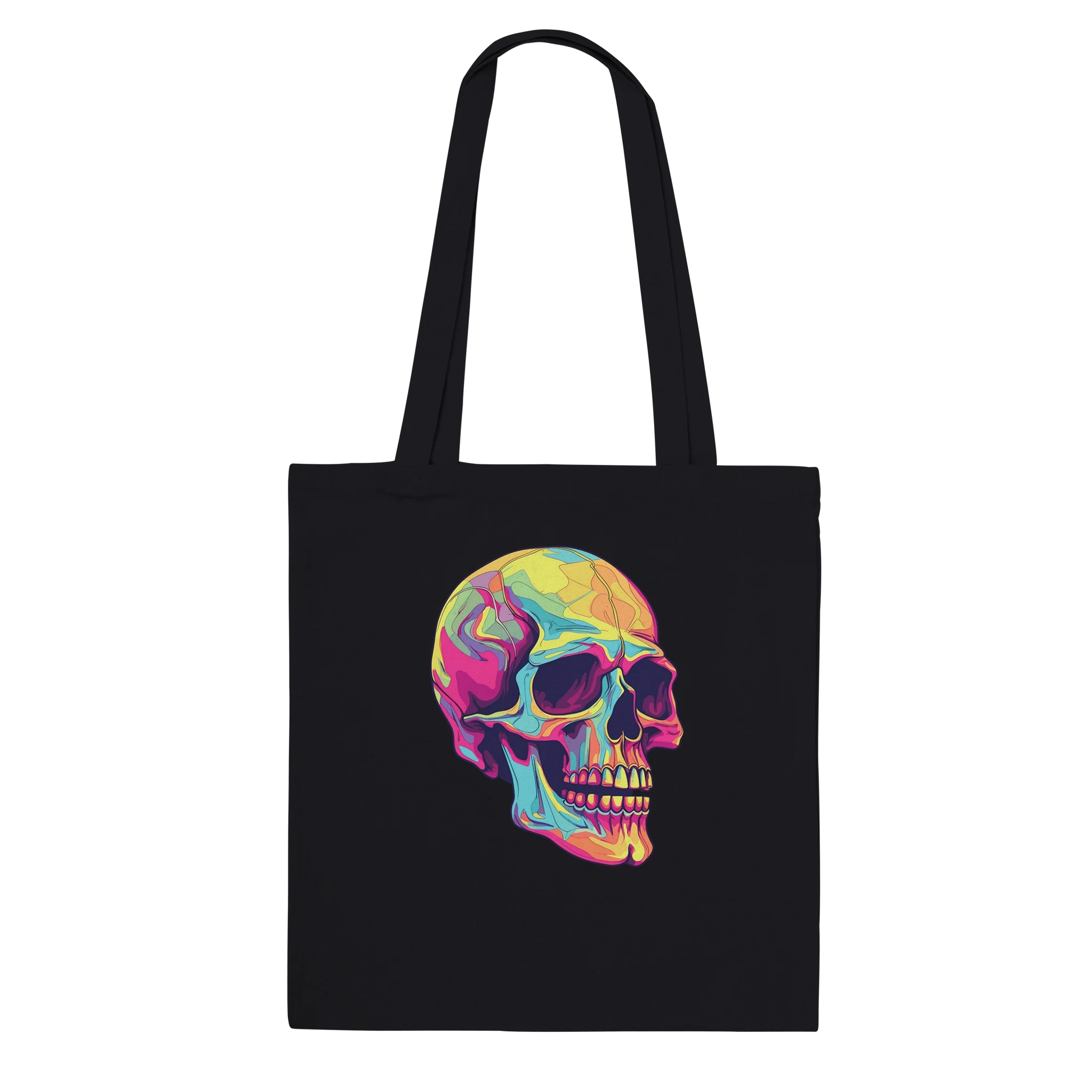 Neon Skull Tote Bag