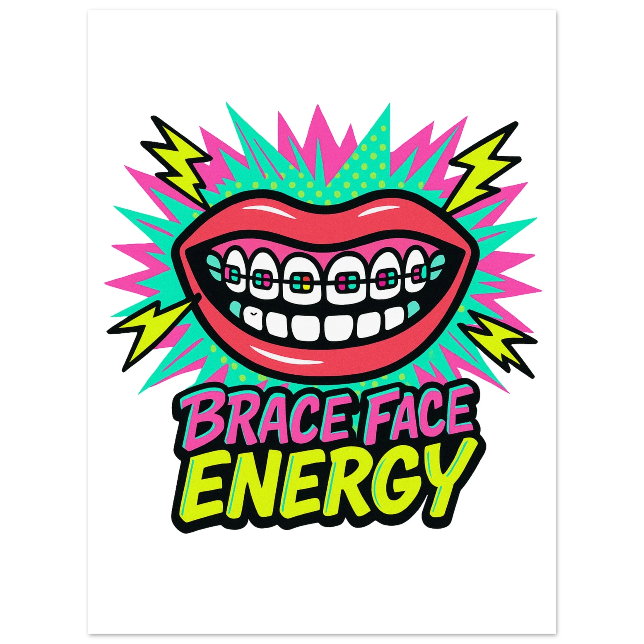 Brace Face Energy Fine Art Poster