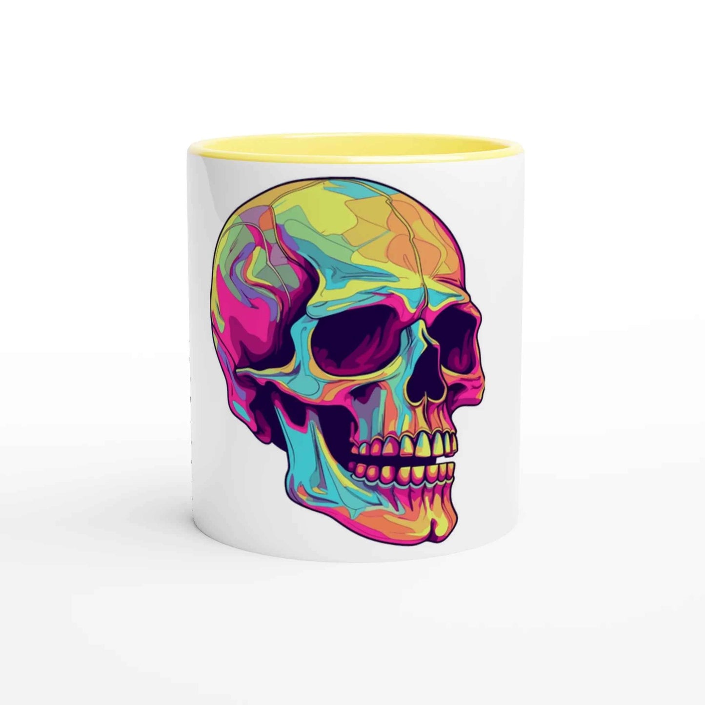Neon Skull 11oz Coffee Mug with Color Inside