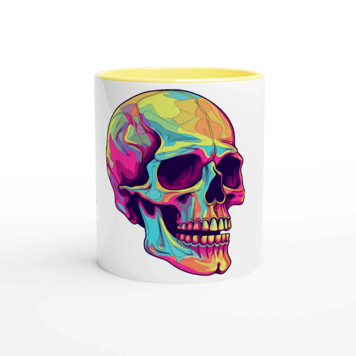 Neon Skull 11oz Coffee Mug with Color Inside