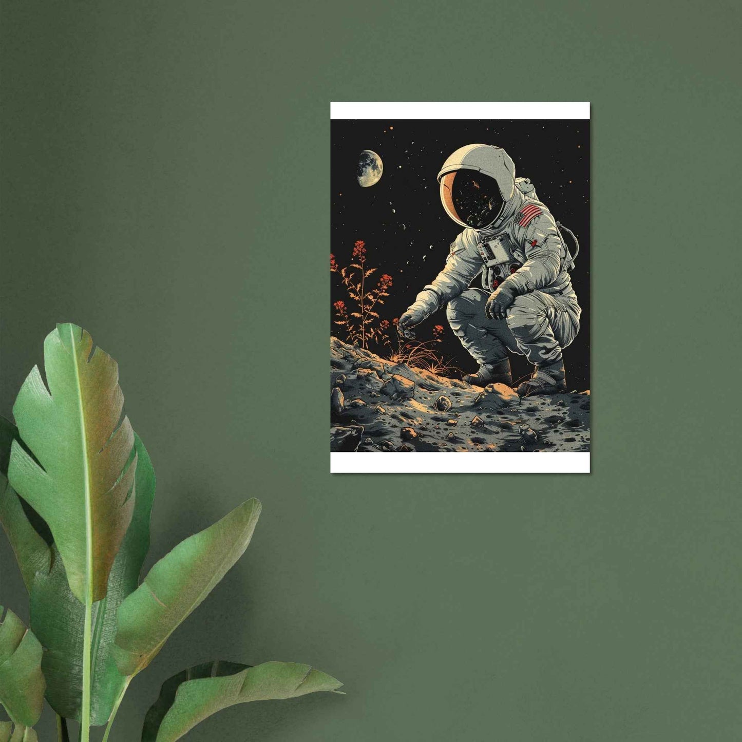 "Lunar Bloom" Poster – Cosmic Discovery Wall Art (Multiple Sizes Available)