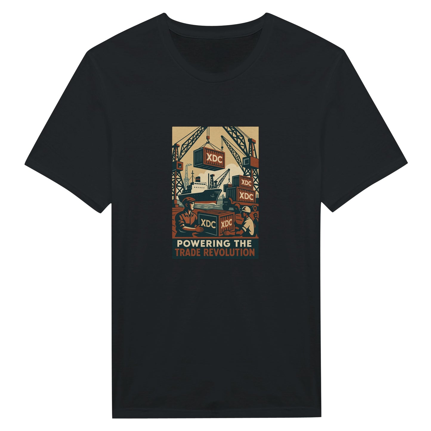 XDC Crypto Shirt – Powering Trade Revolution Retro Tee - F4 Custom Prints
