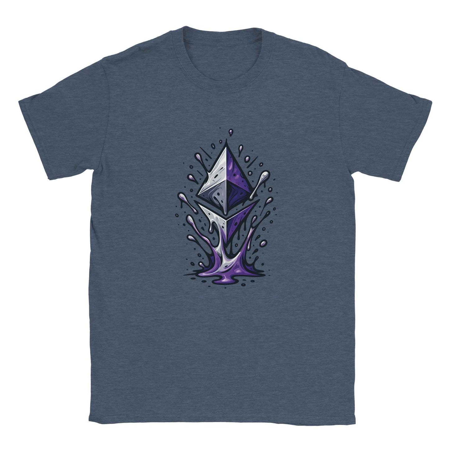Ethereum T-Shirt – Vibrant Crypto Splash Design