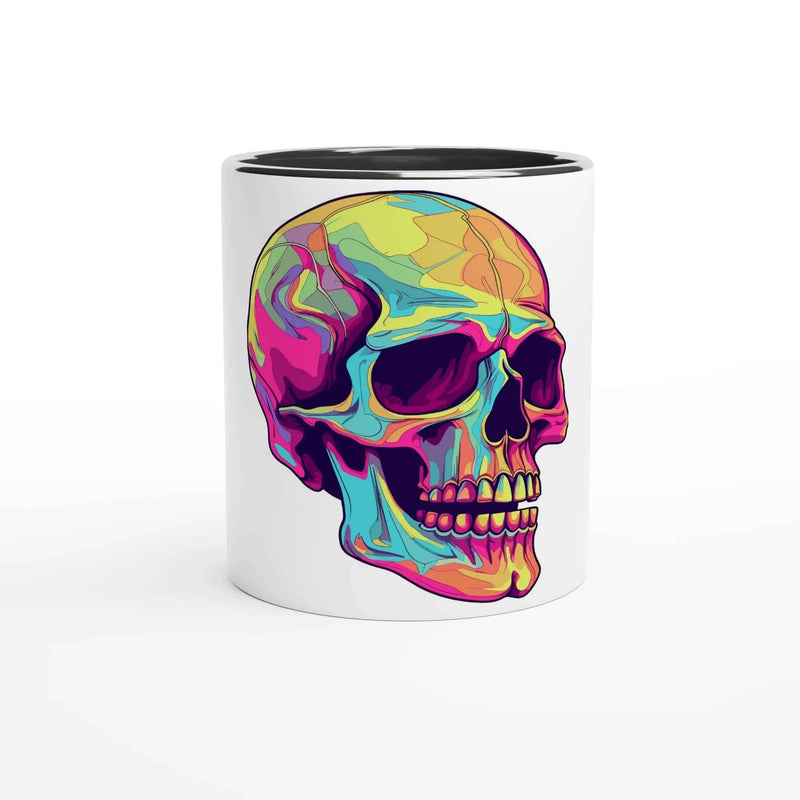 Neon Skull 11oz Coffee Mug with Color Inside