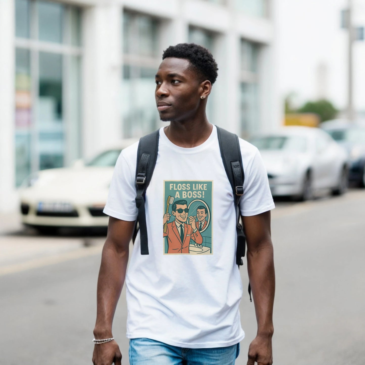 Floss Like a Boss T-Shirt – Retro Dental Humor Tee - F4 Custom Prints