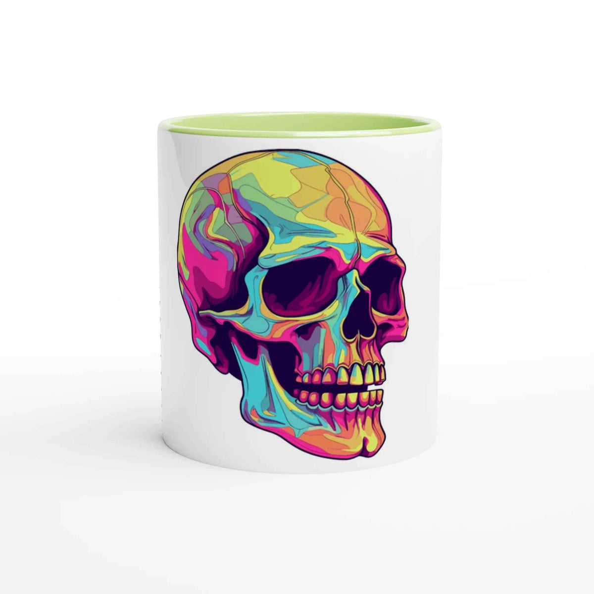 Neon Skull 11oz Coffee Mug with Color Inside