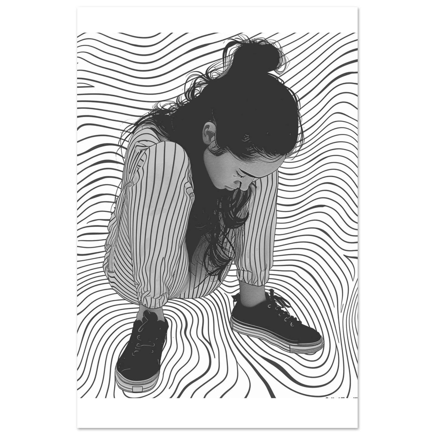 "Wavy Wonder" Poster – Striking Optical Illusion Wall Art (Multiple Sizes Available)