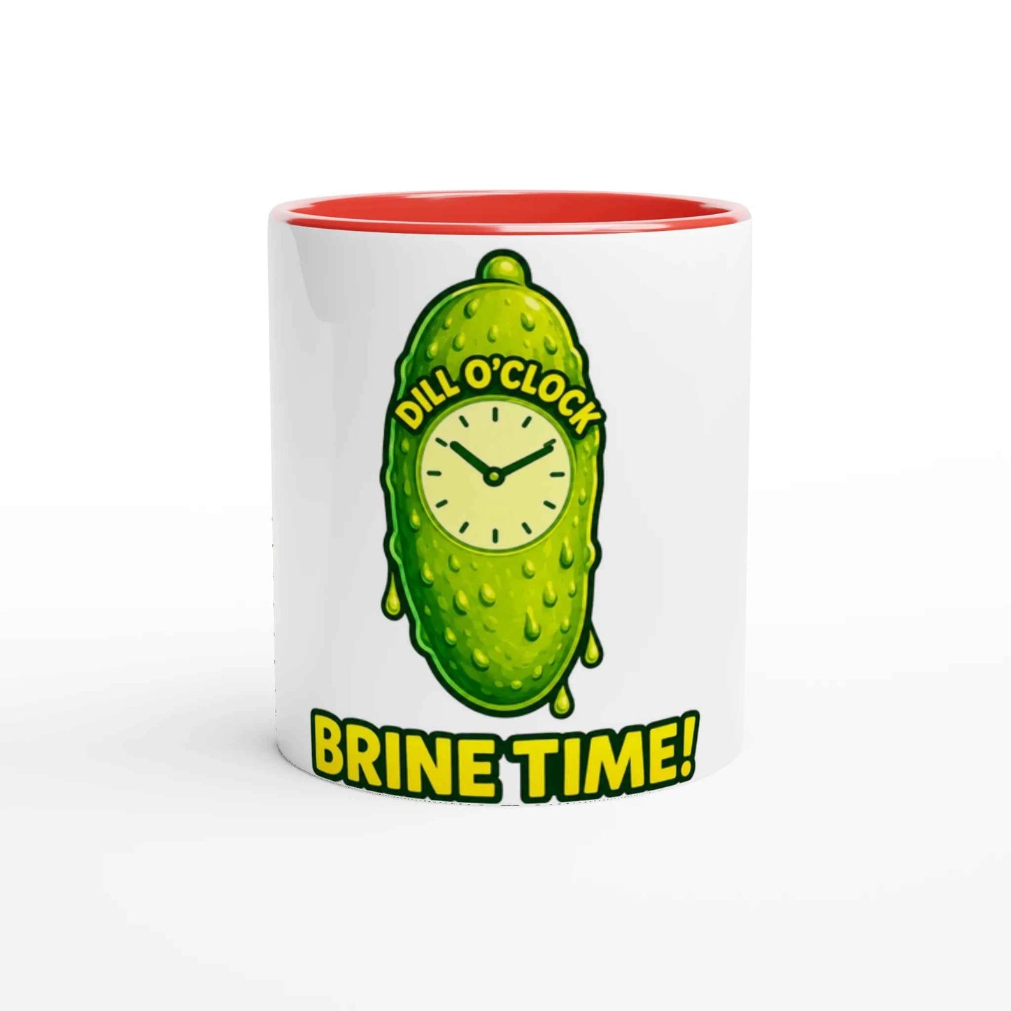 Dill OClock Brine Time 11oz Coffee Mug with Color Inside