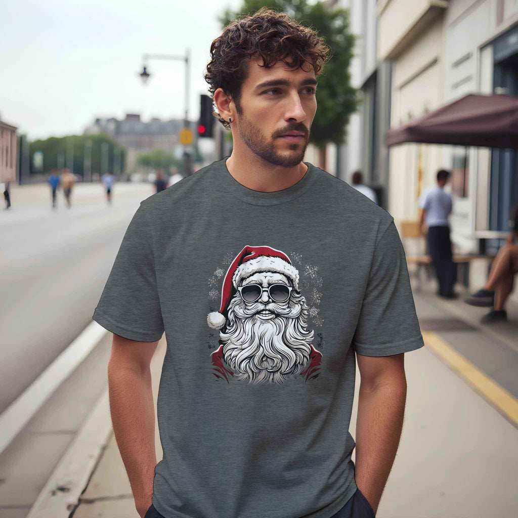 Cool Santa Sunglasses Christmas Shirt – Festive Holiday Graphic Tee