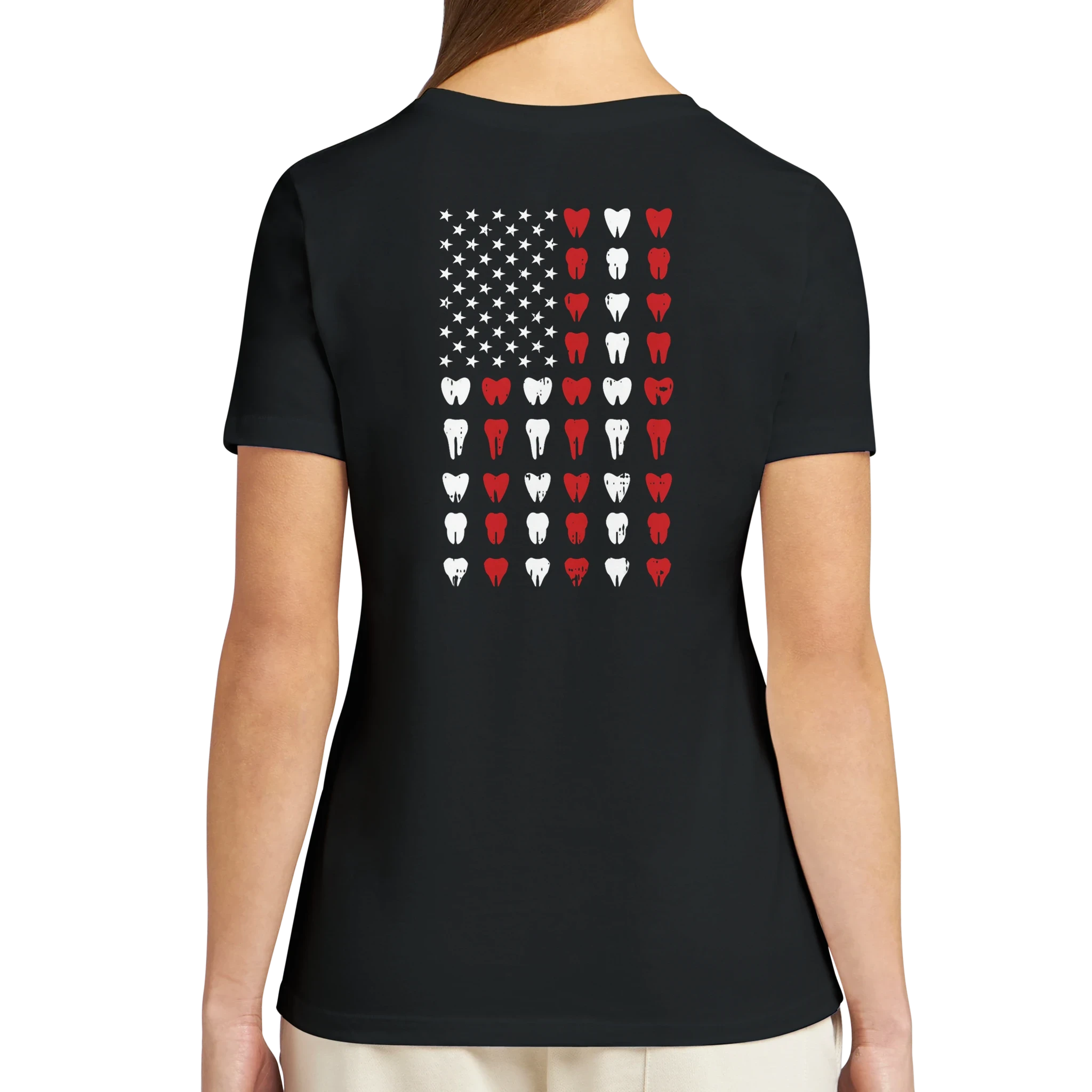 Women’s Dental Tooth Flag Personalized T-Shirt