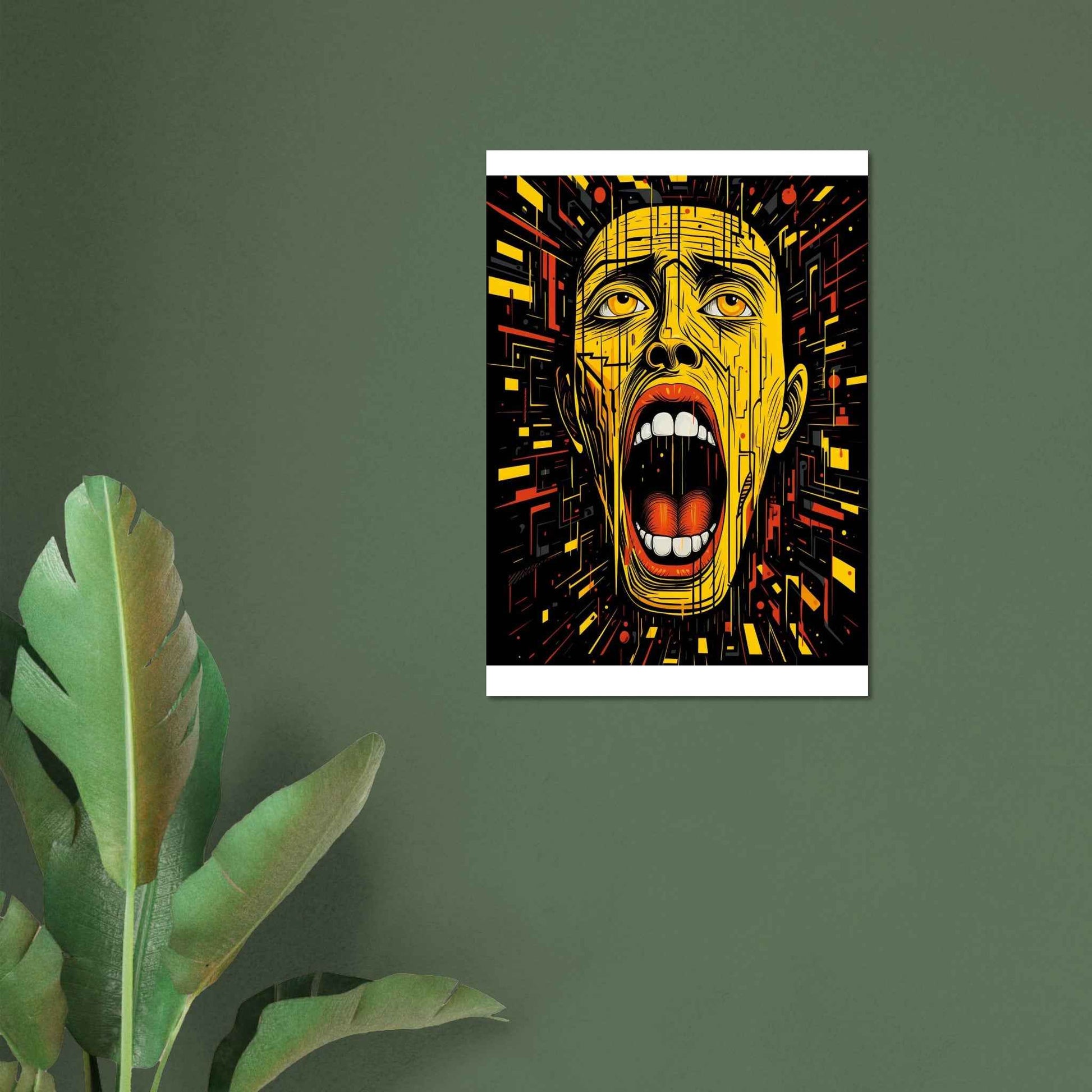 "The Scream" Poster – Bold Neo-Expressionist Wall Art (Multiple Sizes Available)