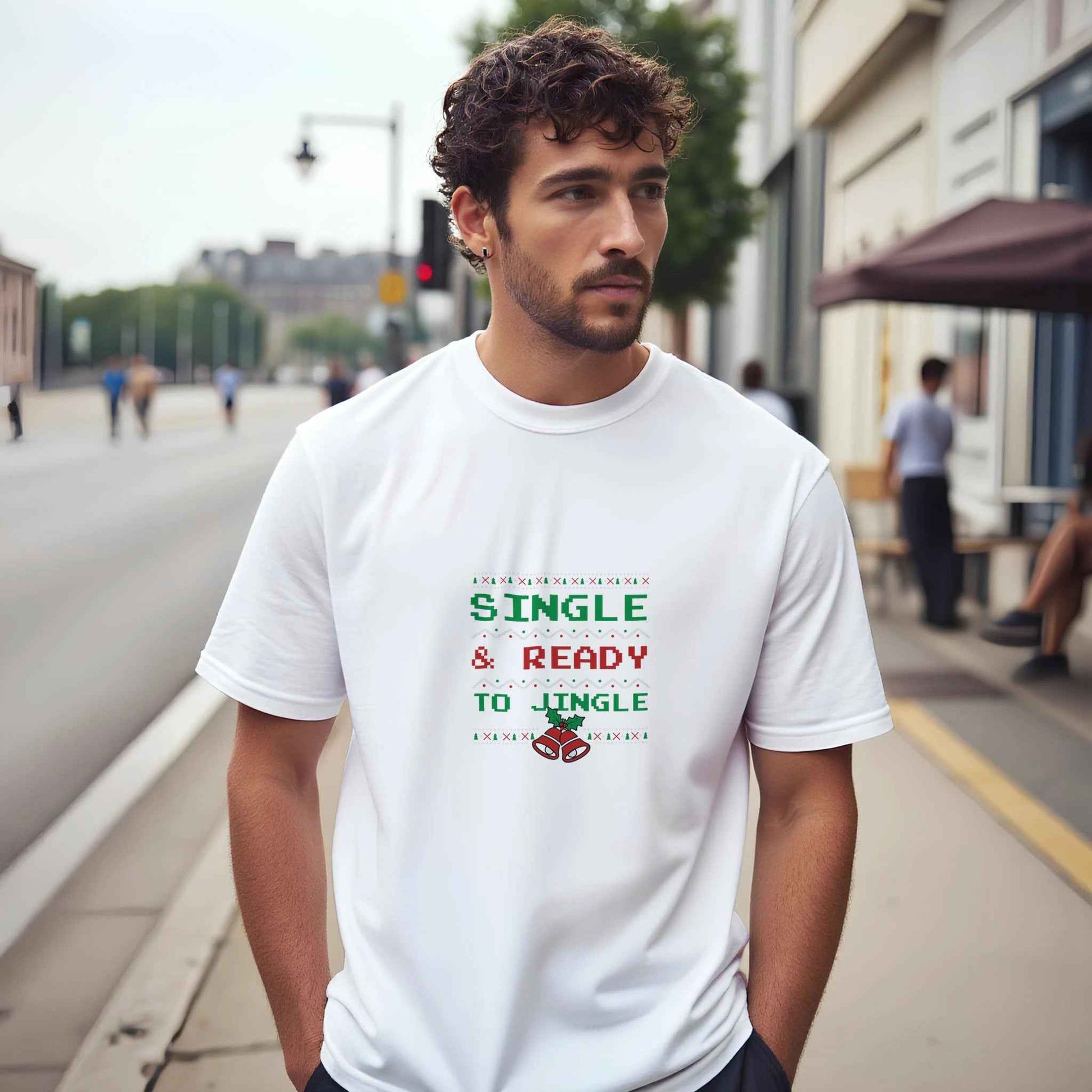 Single & Ready To Jingle Ugly Christmas Shirt – Festive Holiday Graphic Tee