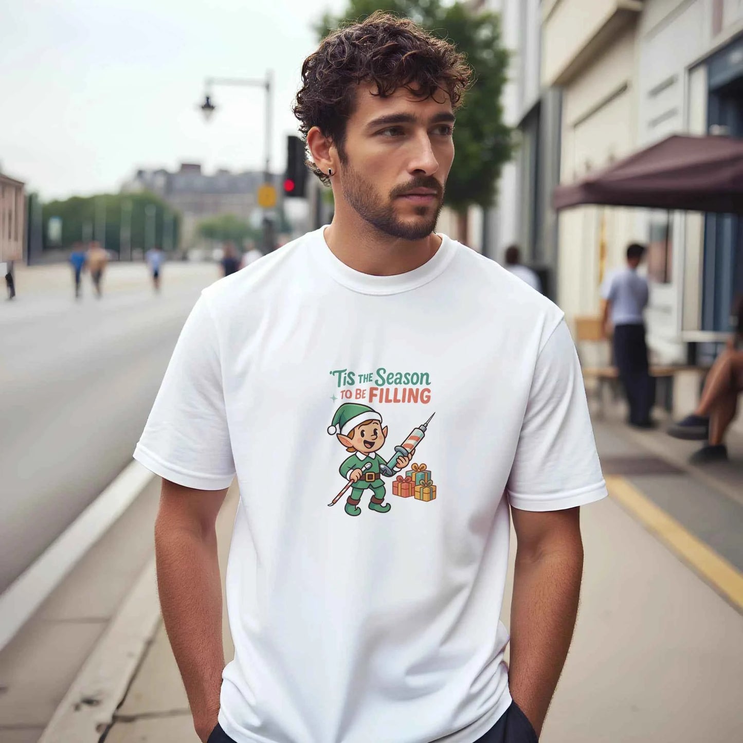 'Tis the Season to Be Filling T-Shirt – Festive Dental Humor Tee for Dentists & Hygienists