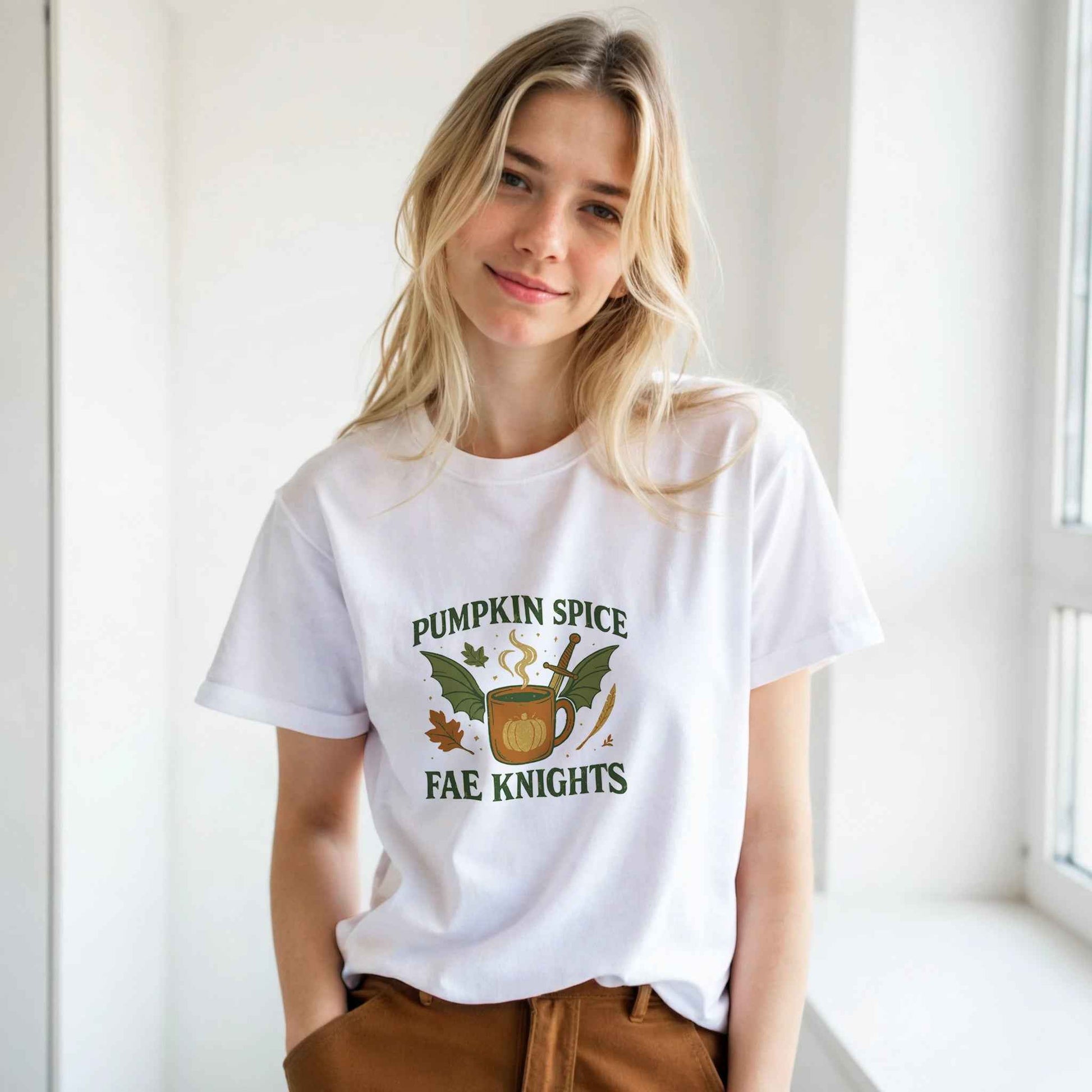 Pumpkin Spice Fae Knights Tee – Whimsical Fall Fantasy Tee - F4 Custom Prints