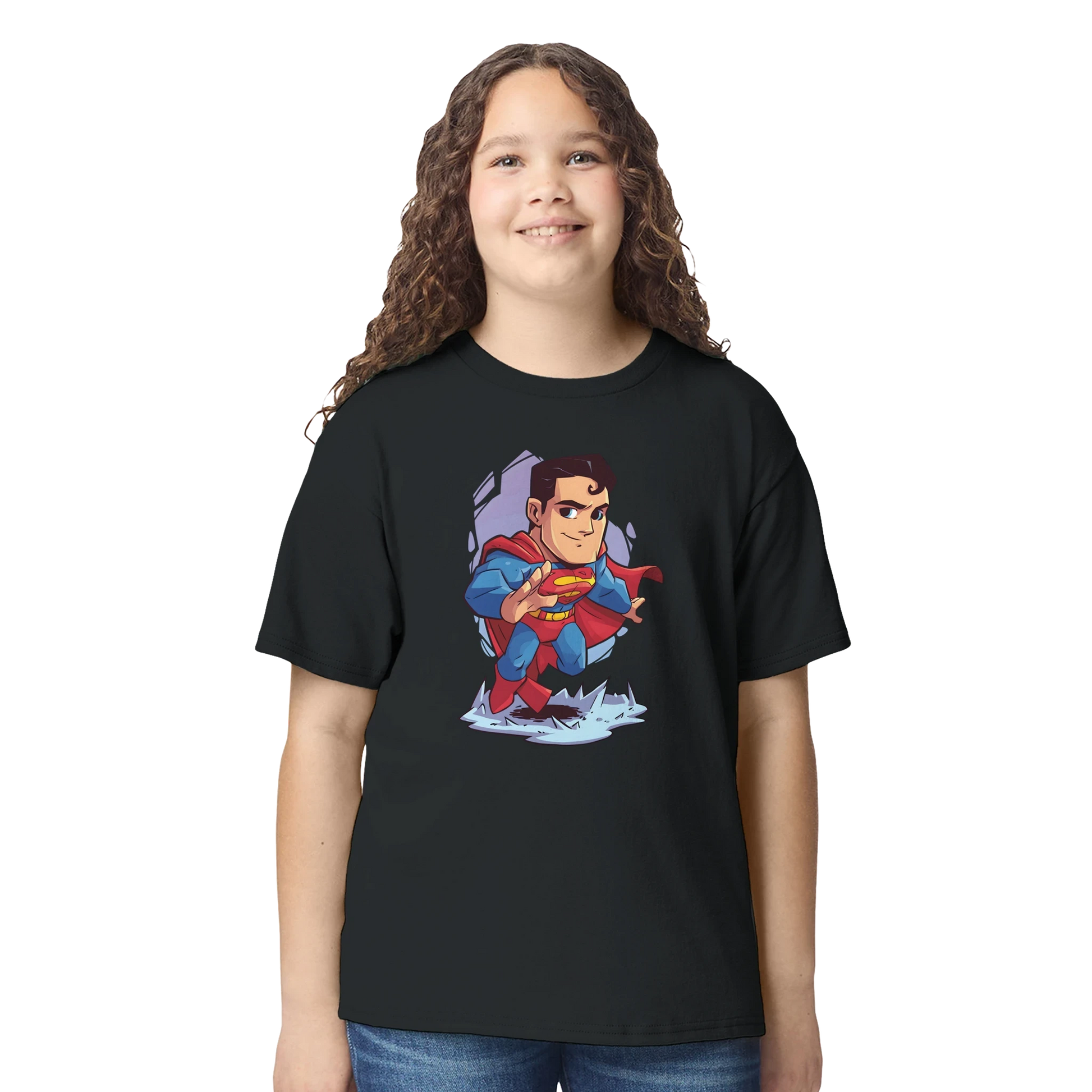 Kids Chibi Superman Inspired T-Shirt