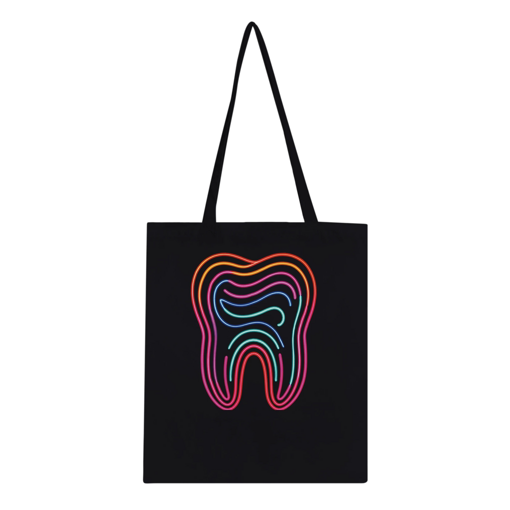 Neon Tooth Tote Bag