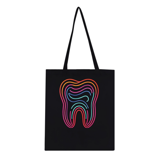 Neon Tooth Tote Bag