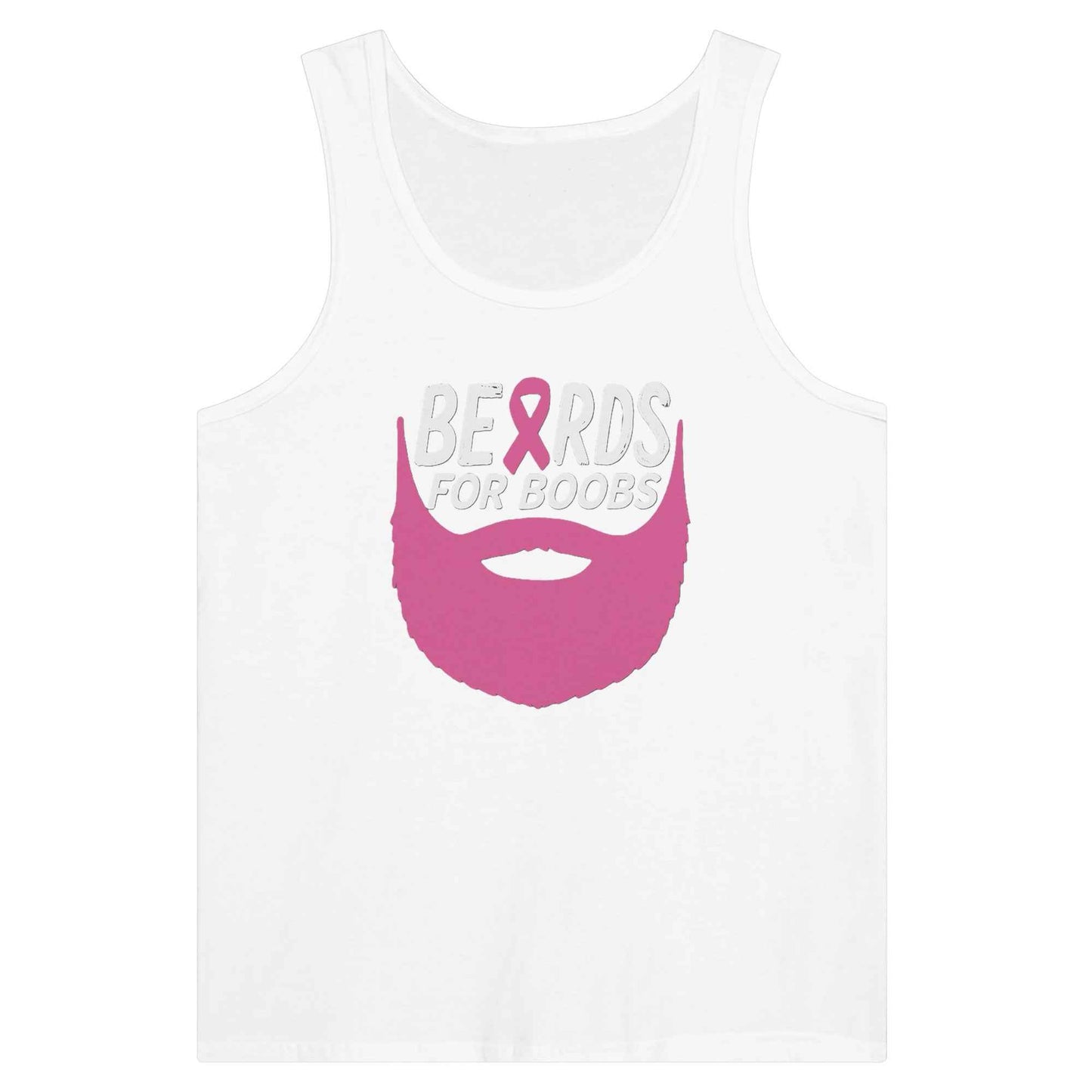 Beards For Boobs Awareness T-Shirt – Pink Ribbon Breast Cancer Tee - F4 Custom Prints