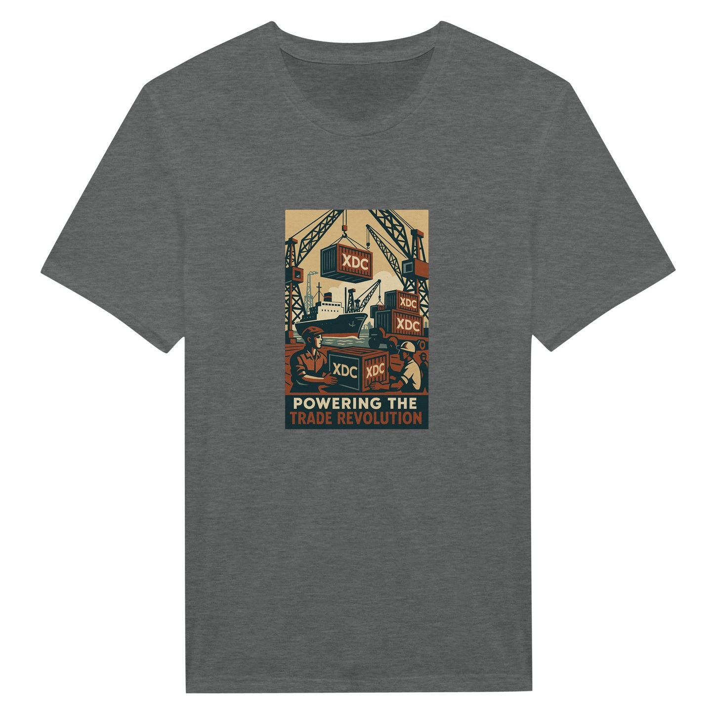 XDC Crypto Shirt – Powering Trade Revolution Retro Tee - F4 Custom Prints