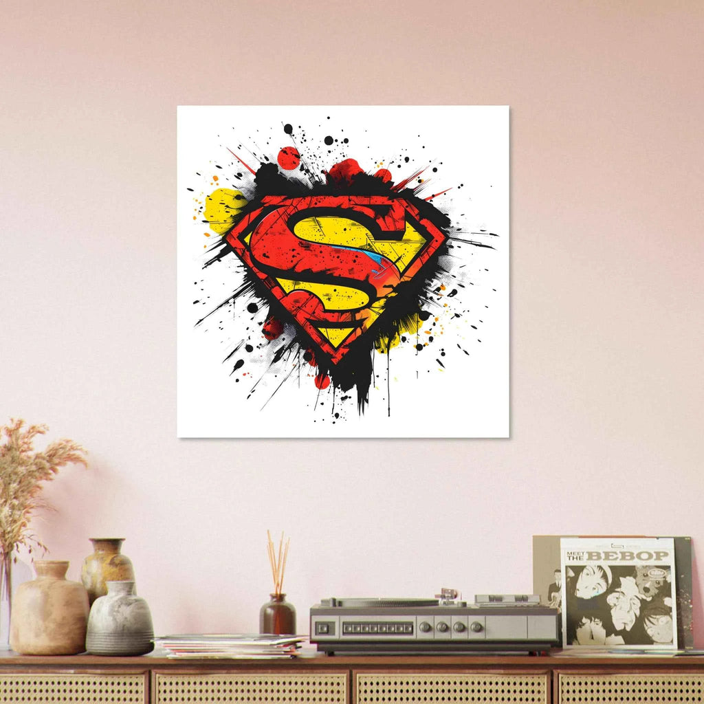 Superman Splatter Shield Fine Art Poster